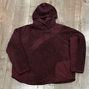 Nike Sherpa Burgundy Hoodie size XL